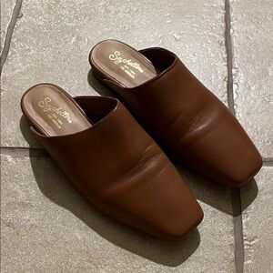 Seychelles Women's Camel Leather Mules